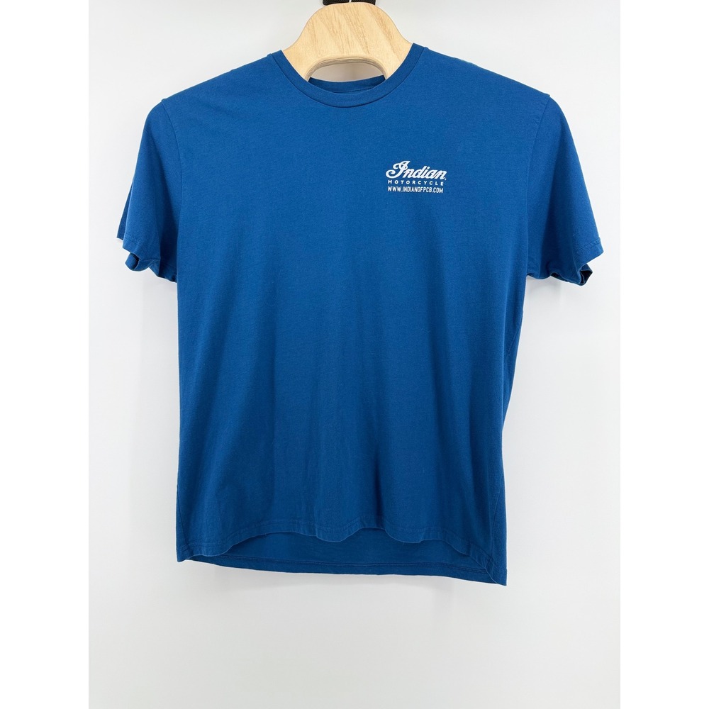 Indian Motorcycle Panama City Beach T-Shirt XL Cotton Blue Sunset Graphic Biker - Picture 3 of 7
